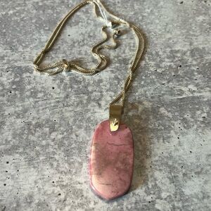 Kendra Scott Pink Stone Pendant Necklace